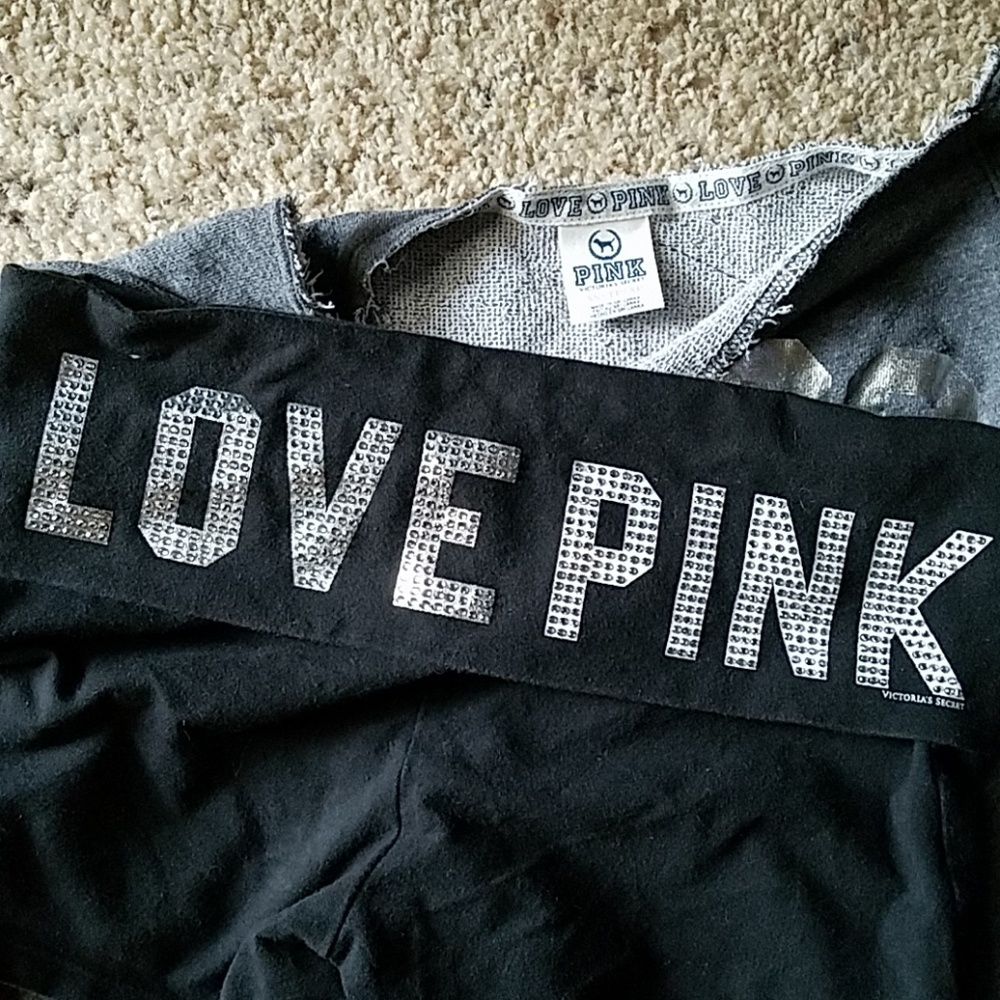 Pink Sweatshirt&Shorts